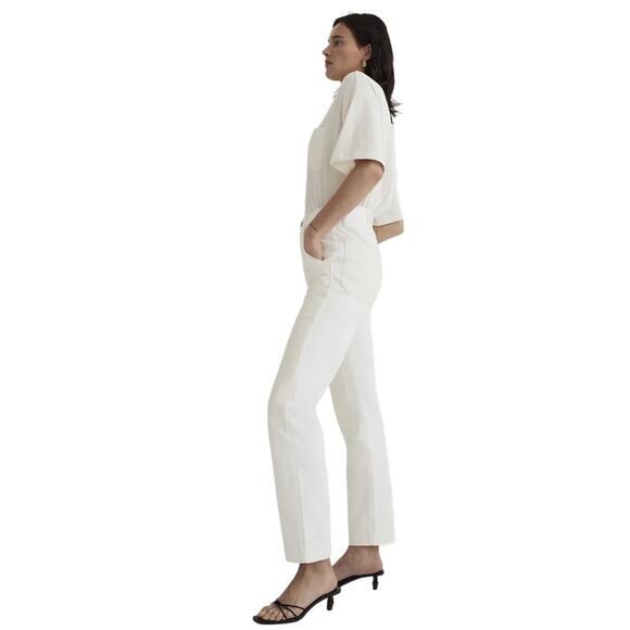 MADEWELL The Petite '90s Straight Jean in Two-Tone Workwear Edition - Picture 2 of 11